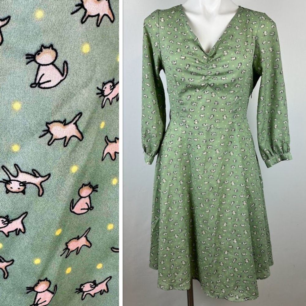 Moon Collection Backless Cute Cat Dress Size Medium
